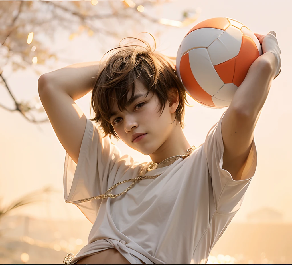 Boy holding the ball