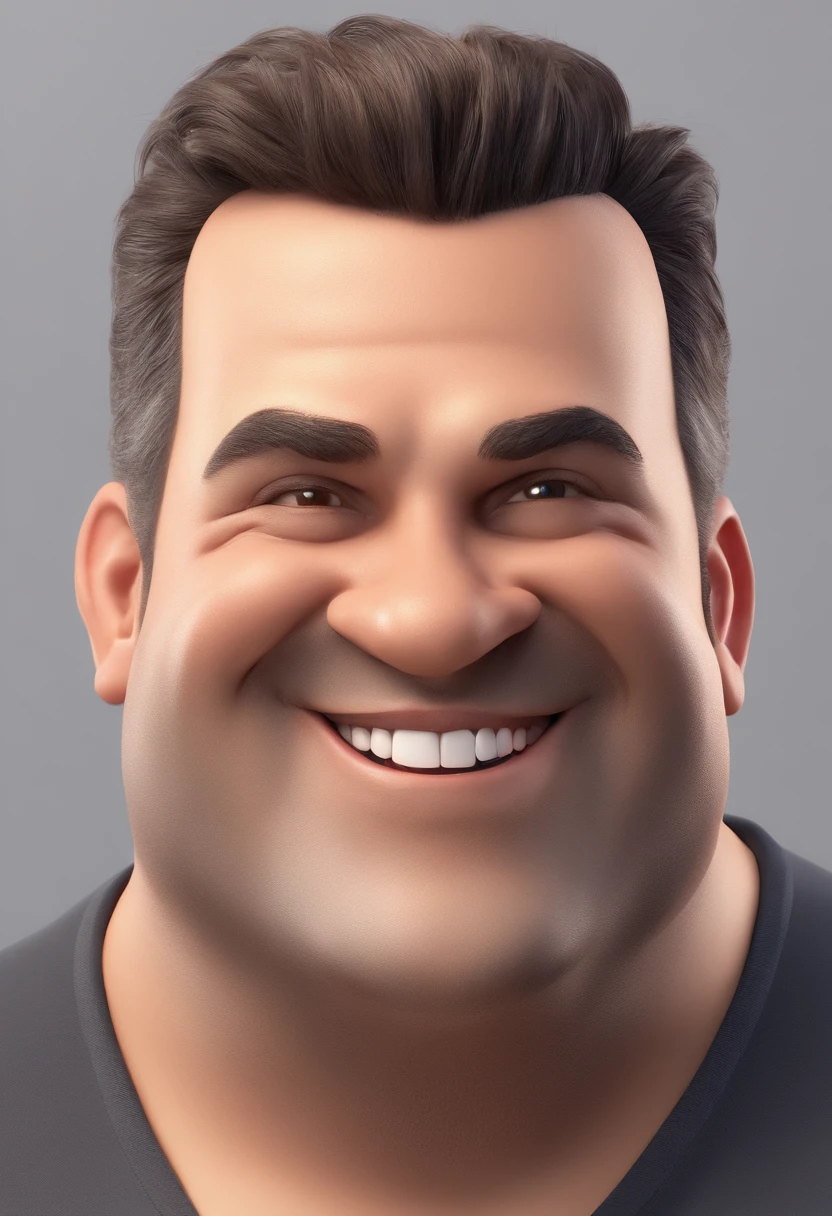 Smiling Man Illustration, sorriso insano, Homem de pele marrom com um sorriso gigante, happily smiling at the camera, sorriso atrevido, he's smiling, sorriso muito grande, Macho sorridente, foto de perfil headshot, rindo sorriso enorme, desenhando no estilo de Arte 3D, c4d, fundo de cor branco puro, estilo disney, estilo pixar render ilustracao Super Detalhe, 8k
