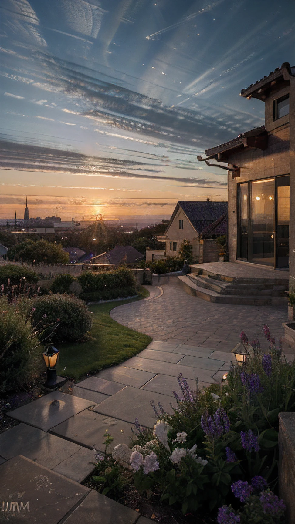 highres, imagination, (realistic), clear skies, composition, sunset, (hdr:1.5), outdoors, intricate details,