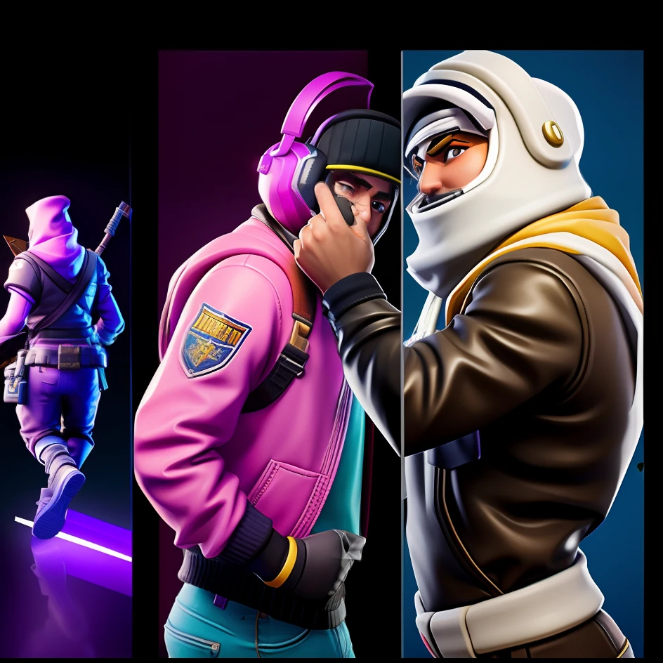 (master part:1.2), best quality, Personagem de Fortnite, segurando uma picareta, (Fundo do videogame Fortnite:0.9), Detalhes ultra-detalhados, Ultra-realistic rendering