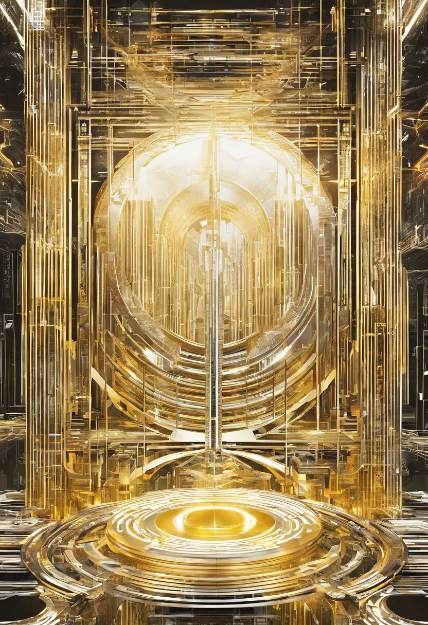 nova jersusalem segundo a biblia, toda de ouro, Deus brilhando como o sol, estilo futurista