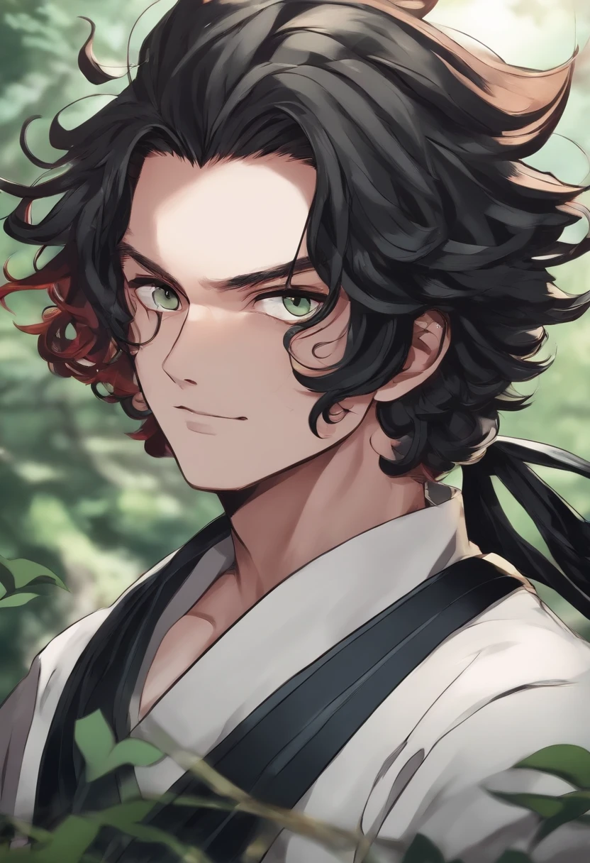 Personagem de anime com cabelo longo segurando uma espada na frente de uma lua cheia, Cute guy in demon slayer art, Kimetsu no yaiba, inspirado em Demon Slayer, Yoriichi Tsugikuni, estilo de arte demon slayer, Imagem de anime de Demon Slayer, Tanjiro Kamado