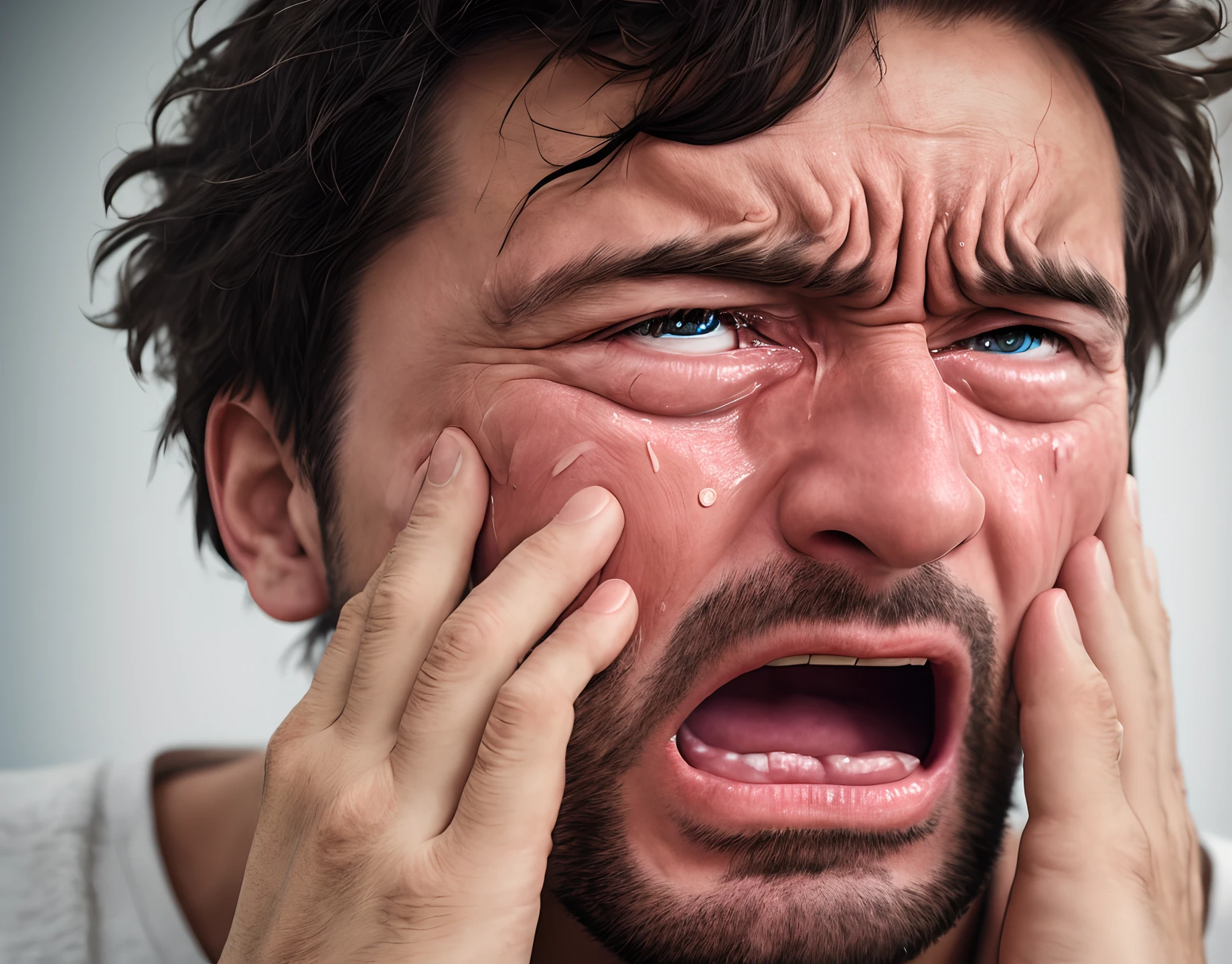 man crying