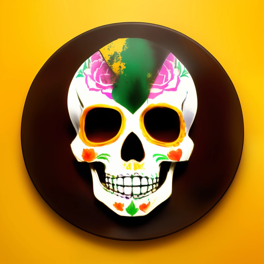 Create a Jamaican sugar skull