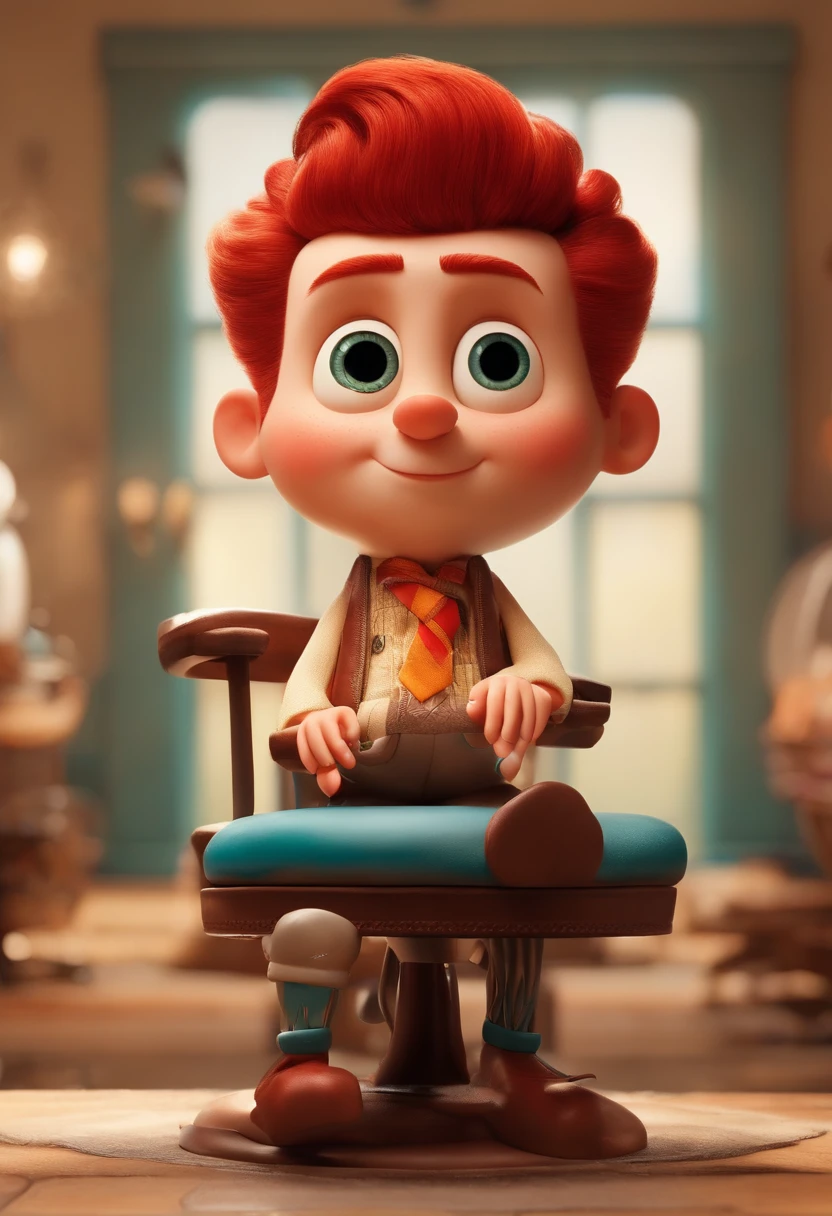A Dream Barber Inspired by Pixar Animation, de perto. The character takes center stage with captivating facial expressions, oferecendo um toque de irrealidade, with a red star on the back with a number 13