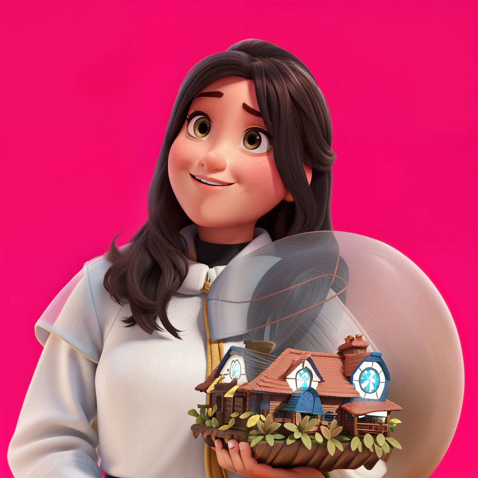 Uma mulher estilo Disney pixar alta qualidade,melhor qualidade
