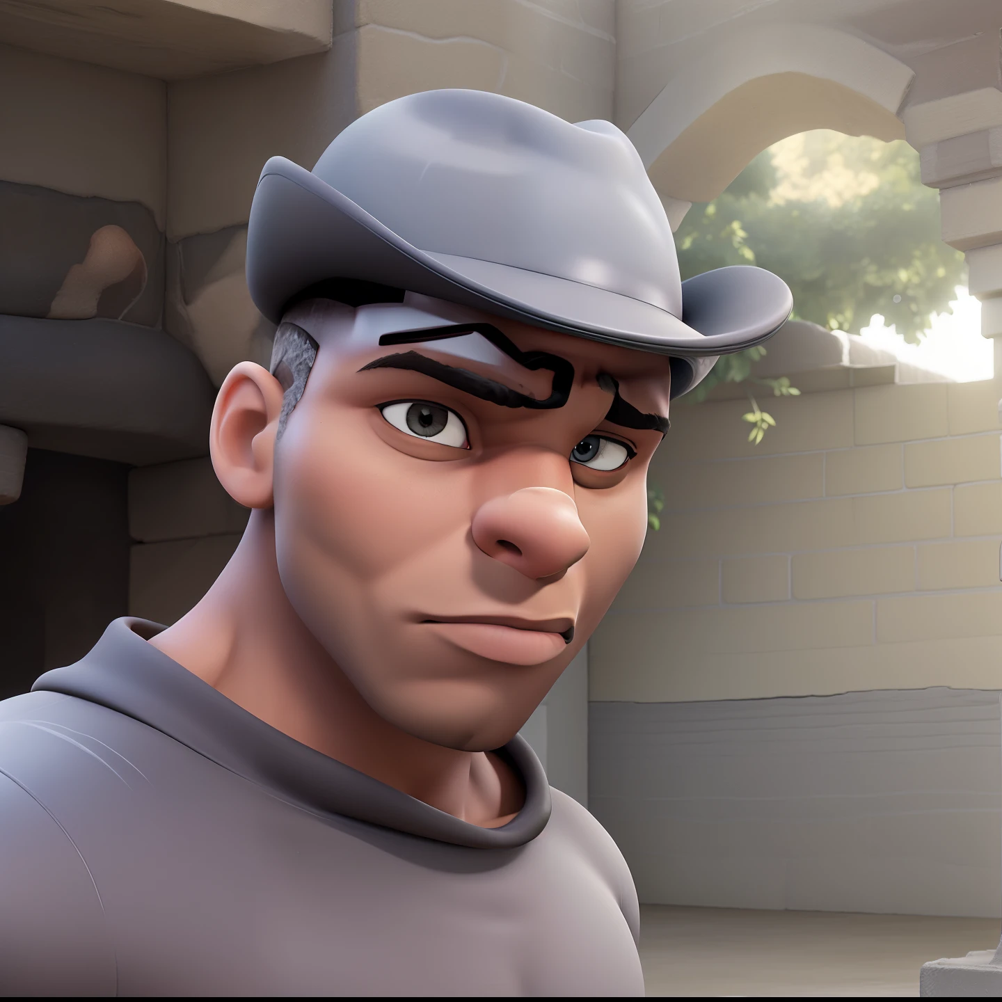 masterpiece, best quality,muscular black guy, people looking at him
