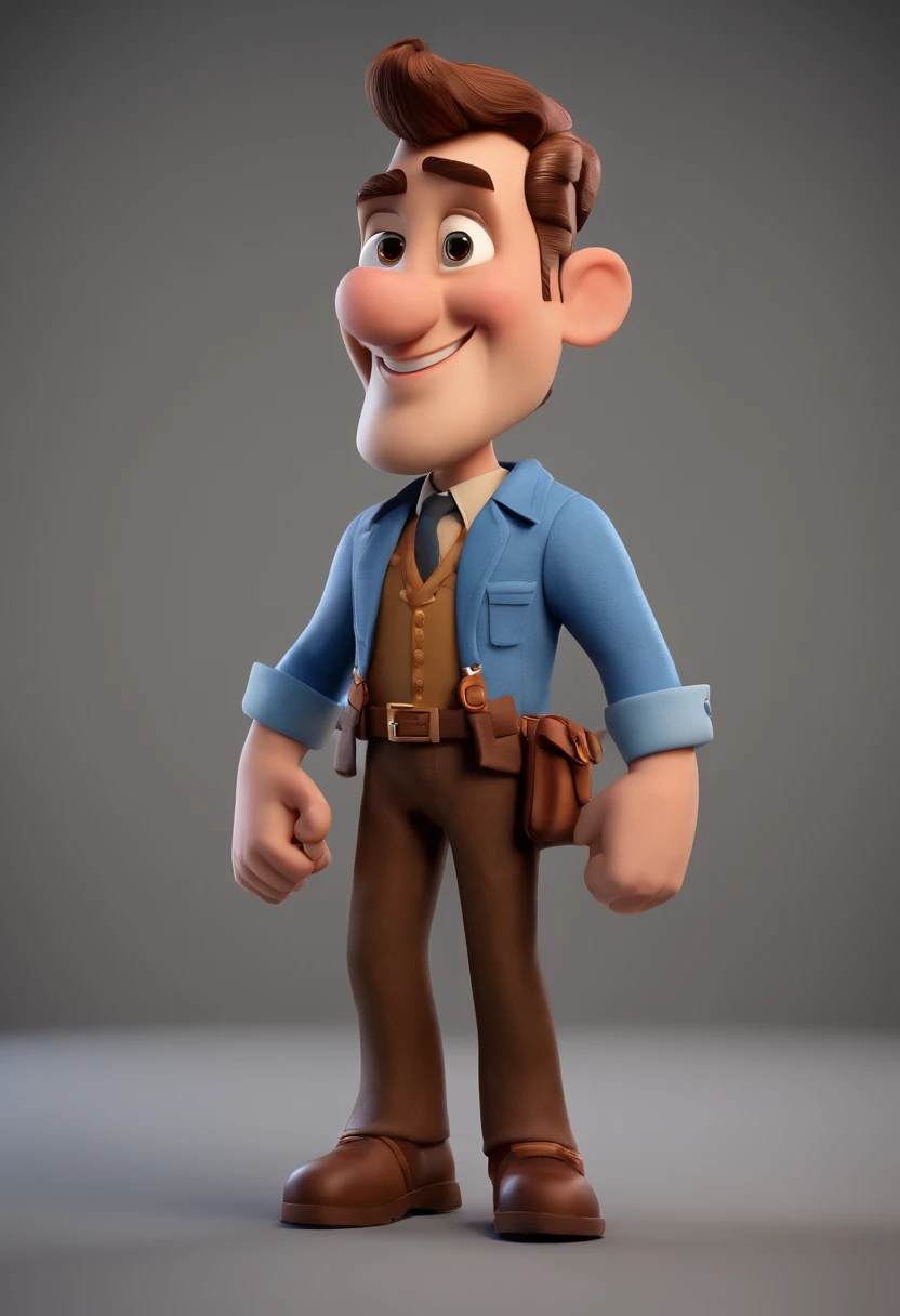 personagem dos desenhos animados de um homem, phtograph, magro, de barba e cabelo curto, animation character, Caractere estilizado, animation style rendering, 3D estilizado, Arnold Maya render, 3 d render stylized, toon render keyshot, Personagem 3D, Personagem 3D, 3d rendering stylized, 3 d character render, personagem de desenho animado, Personagem de close up, Pose de personagem, (Estilo Pixar) (master part:1.2) (Bokeh) (best quality) (pele detalhada) (textura detalhada) (8k) (argila) (Cinematic lighting) (foco nítido