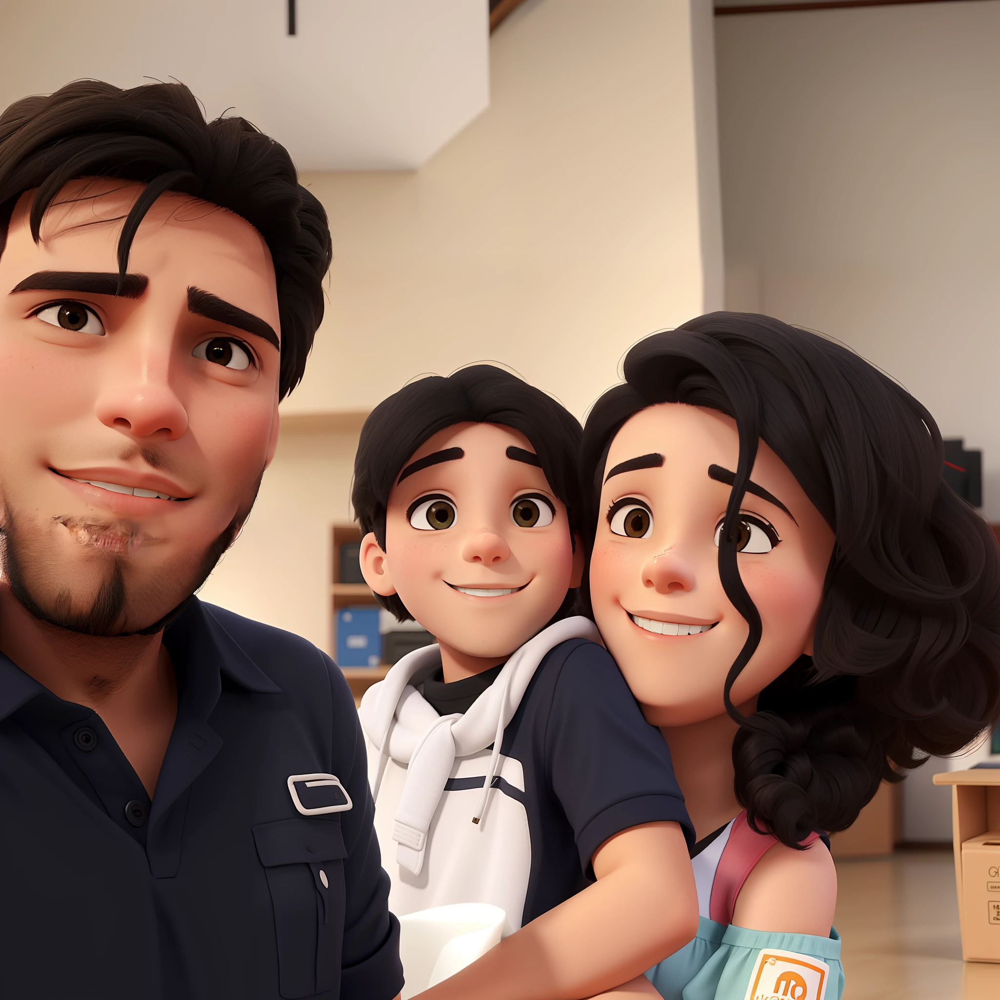 Um jovem casal em postura social no trabalho