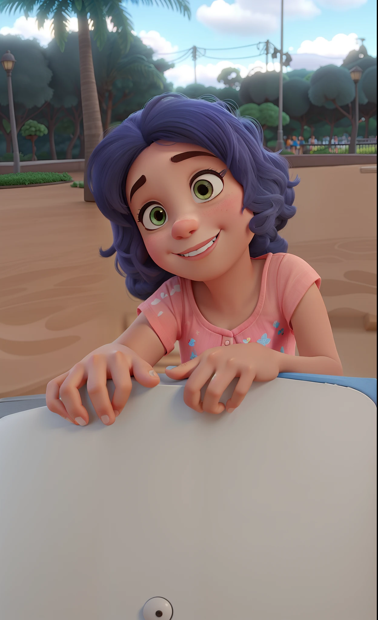 Menina no estilo Disney Pixar, alta qualidade, melhor qualidade.