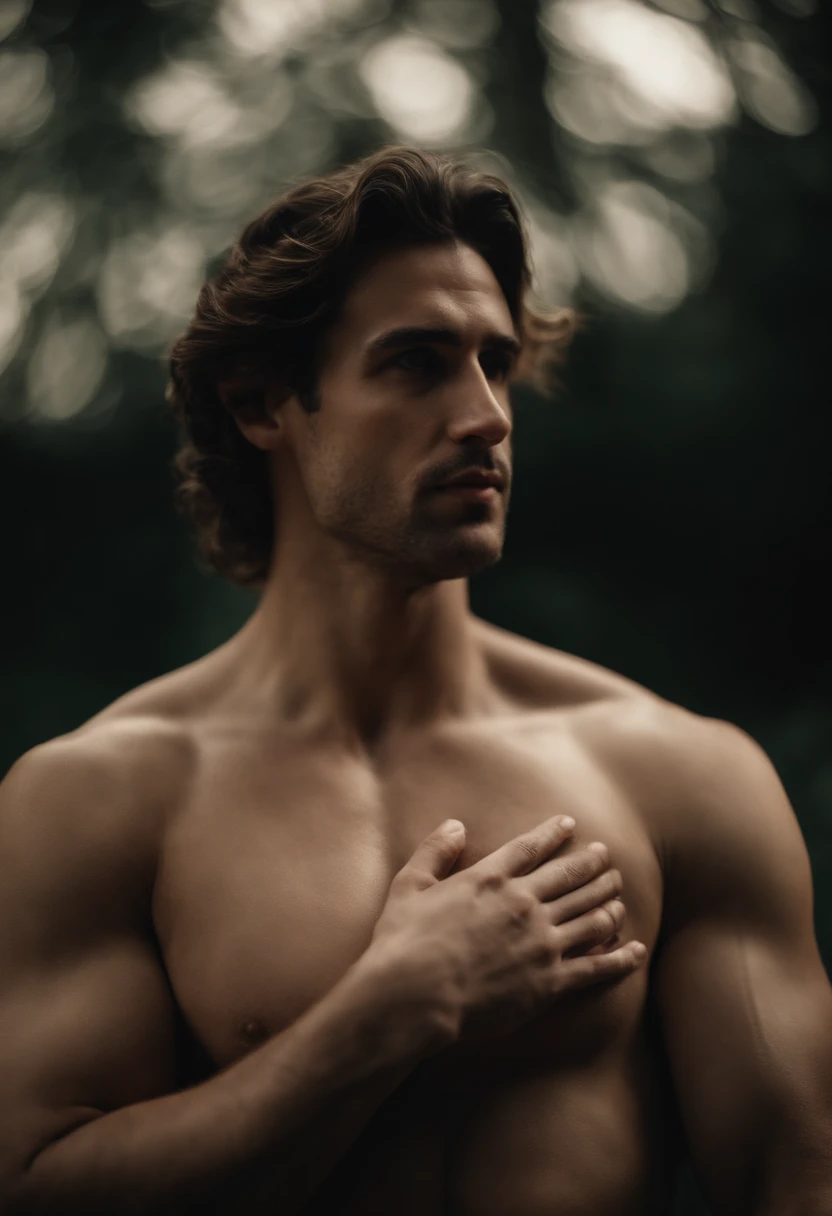 A naked Greek male goddess whose nipples people worship.