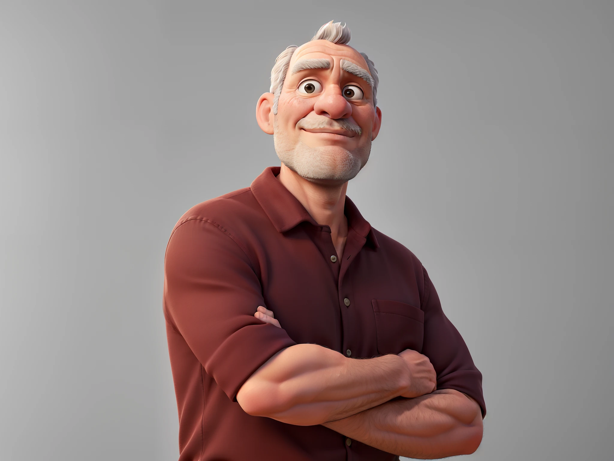 Obra-prima, de melhor qualidade, A 50-year-old man with his arms crossed