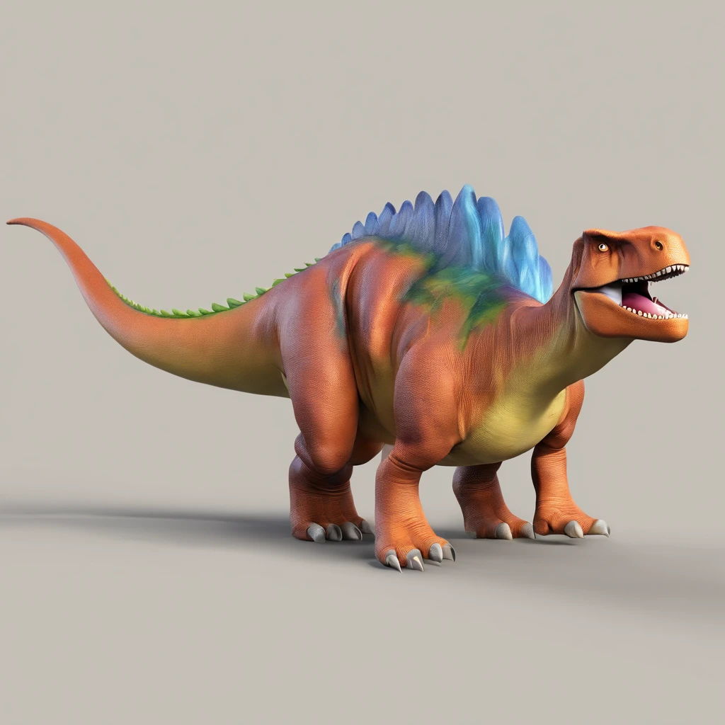 Create a dinosaur that looks like a Disney Pixar personal trainer