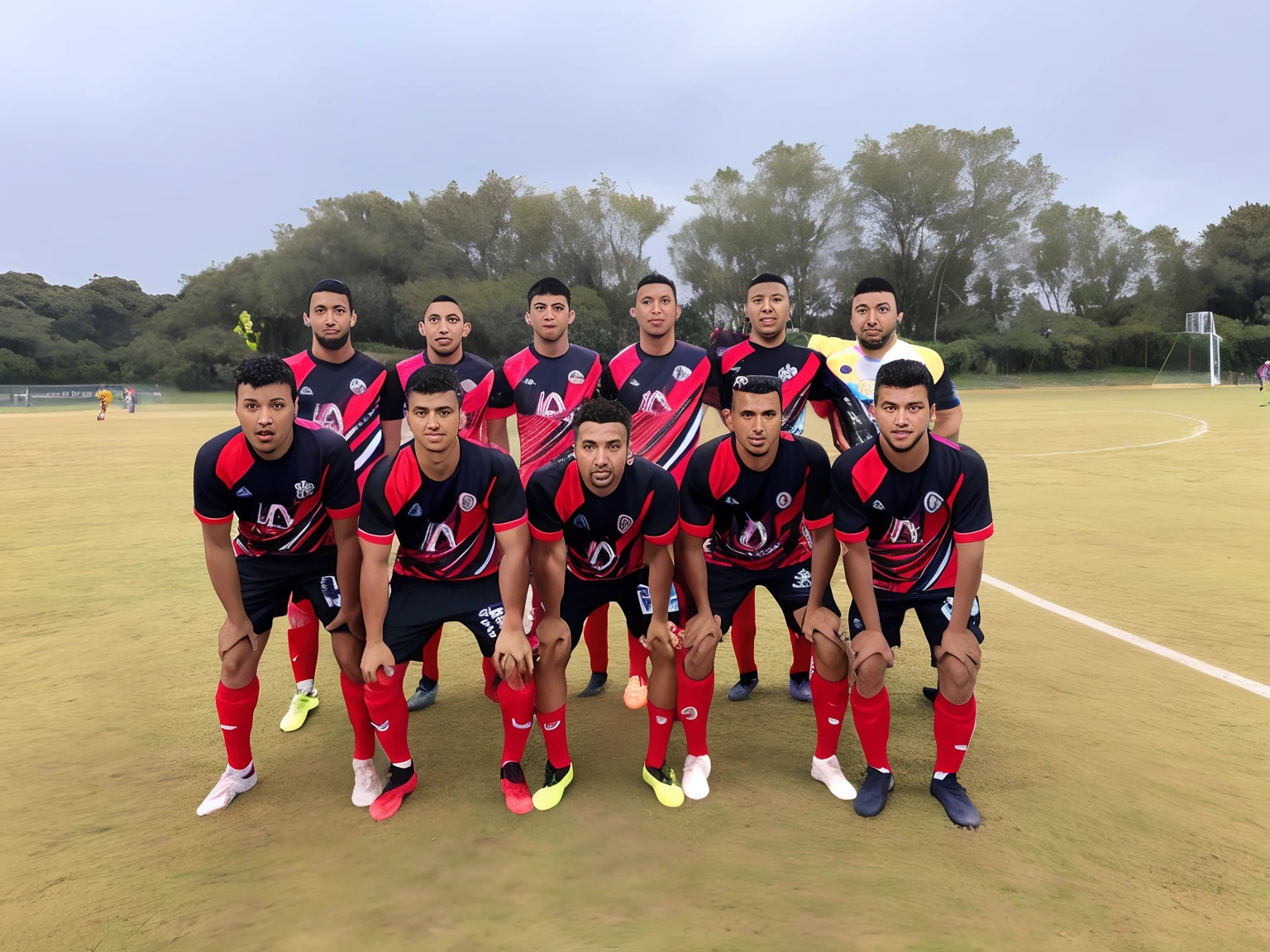 players posing for a team photo on a soccer field, 1614572159, sport, album photo, racing, fotografia, peruvian, competition winning, los carpinteros, taken on iphone 14 pro, retro 9 0 s, taken on iphone 1 3 pro, razaras, uploaded, muy definido, foto realista