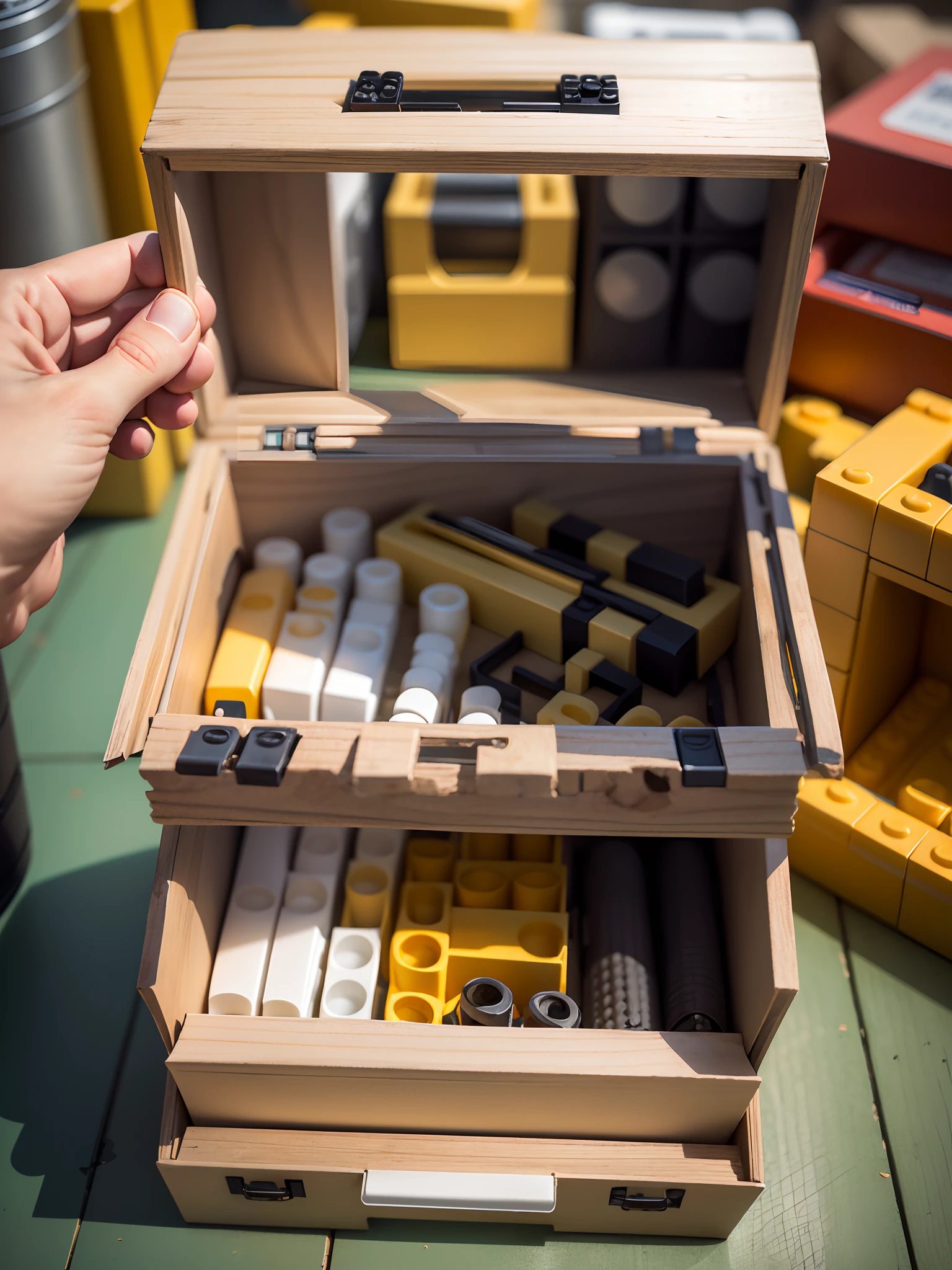 Create a snap-on box of snap-on themed legos