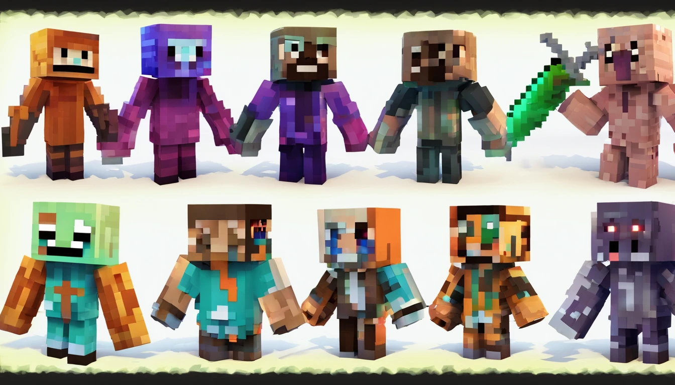 Scary creature minecraft
horror character
render 3D model