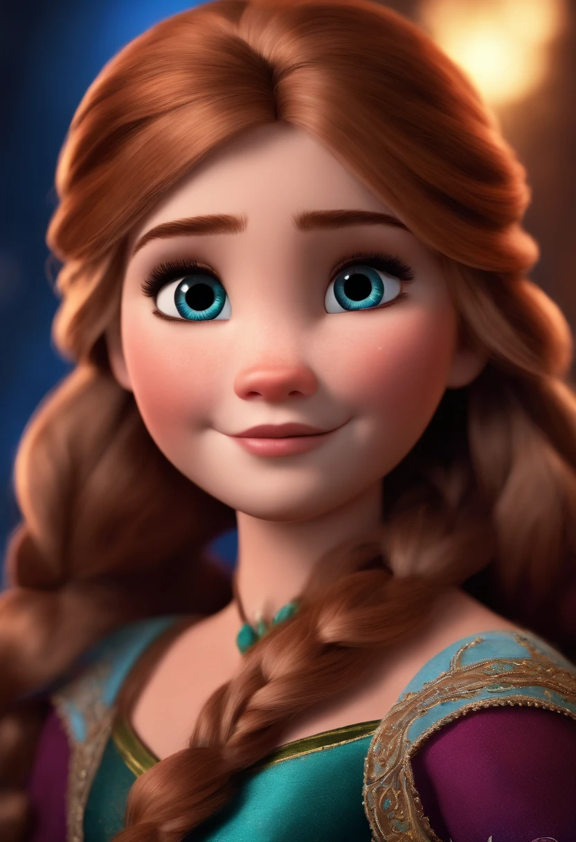 Image of a girl dressed as Anna's sister from Frozen with the name of AYALLA MARIE
