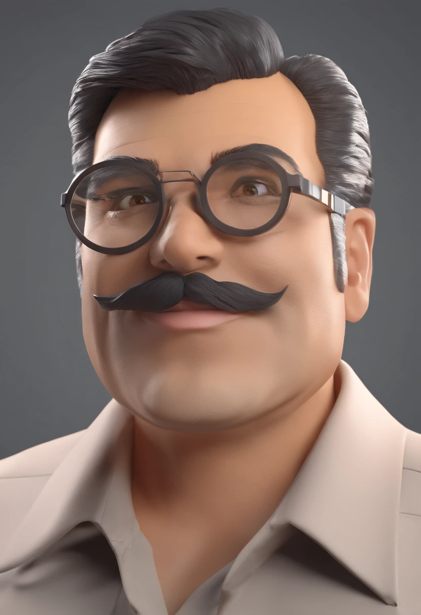 criar um homem de 40 anos com a barba grande de oculos preto