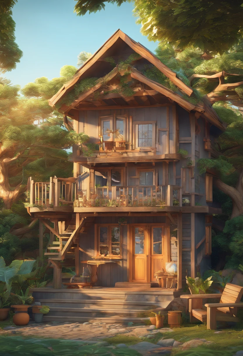 (((master part))), best quality, ultra-detalhado CG unidade 8k papel de parede, tree house