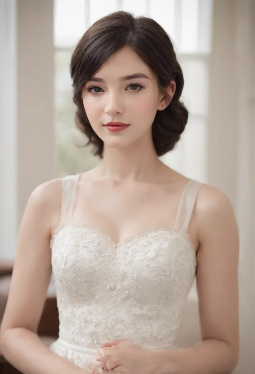 (((Beautifulwhite preteen))), short wavy black hair, wearing dress has a cow pattern, masterpiece, ultra realistic, best quality, Full HD, , missionary vaginal, close up, creampie, breasts, exposed breasts, tanlines, stockings, , spreading legs, facial, cum