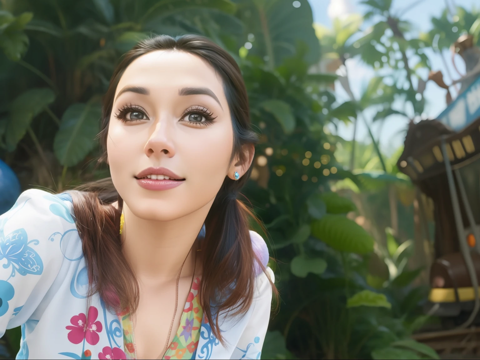 mulher caucasiana no estilo disney pixar, alta qualidade melhor qualidade