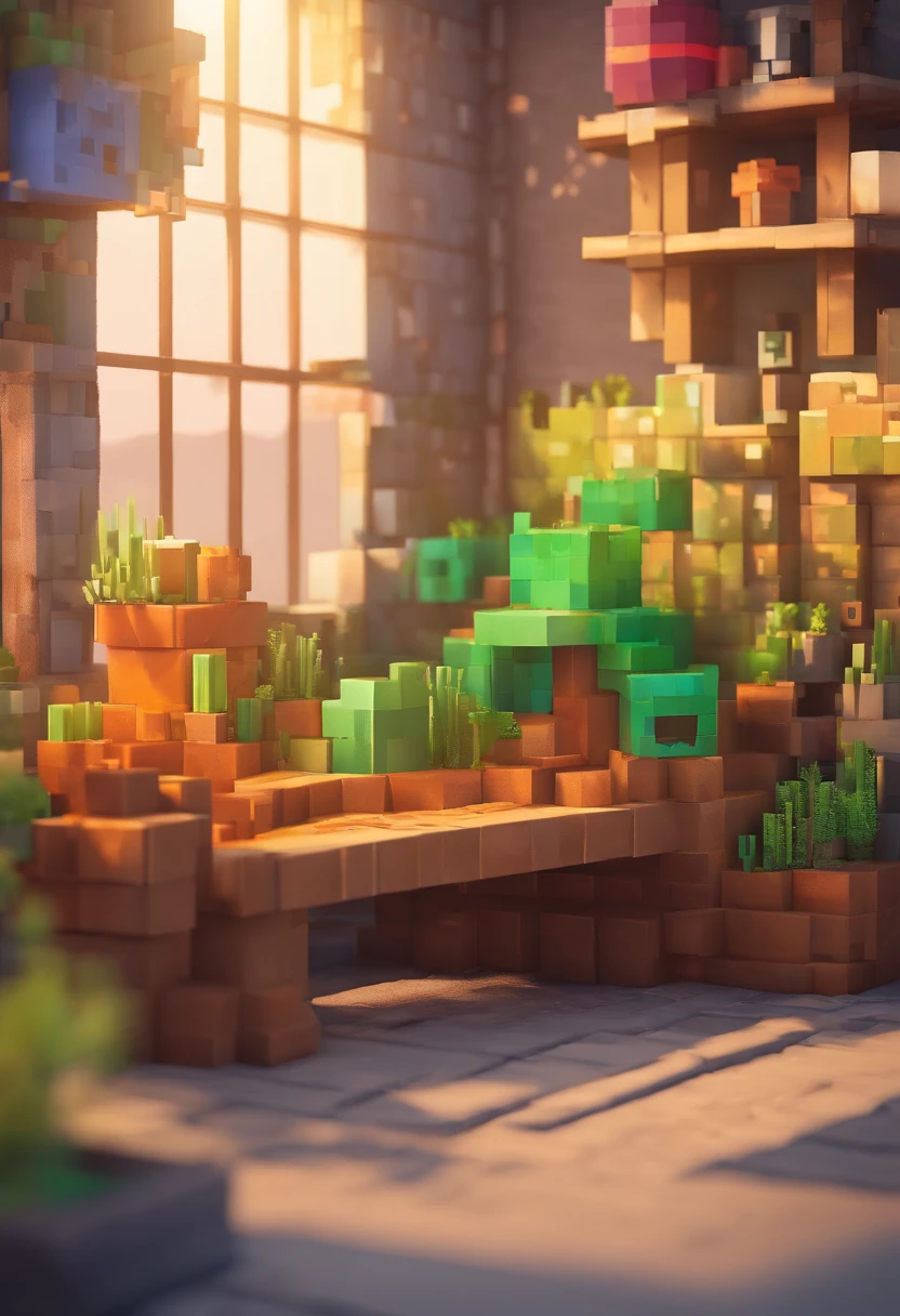 blockbench style 3d model low poly minecraft hoorro animy scary