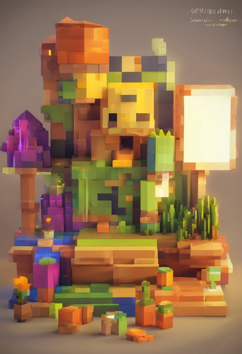blockbench style 3d model low poly minecraft hoorro animy scary