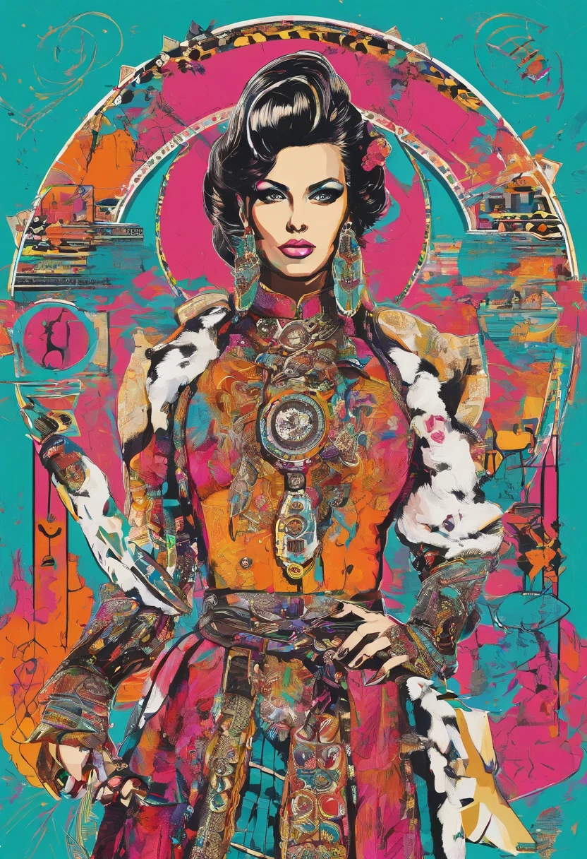 master part, best quality,Maio Karuma, Ascot, Chicote, segurando chicote, jewelries, propriedade,(KBXLL:0.5) A painting of a Hungarian warrior on the rise at the art station, Vestido com roupas punk, detailed hyper-realistic rendering, British gang member, estilo de rua, pose intimidadora, Hungarian Planet, roupas com moda, samurai urbano, bandido, West Slavic features