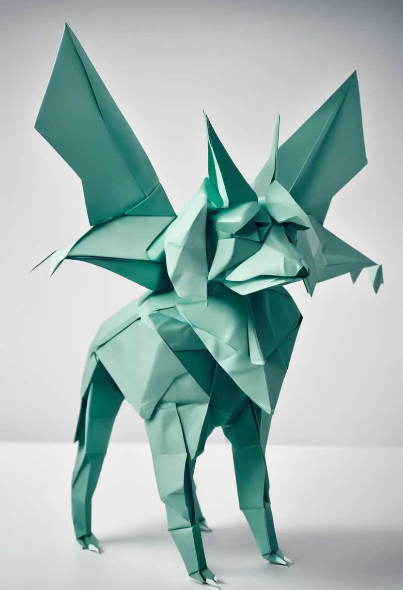 Scary creature made of rectangular cubes
