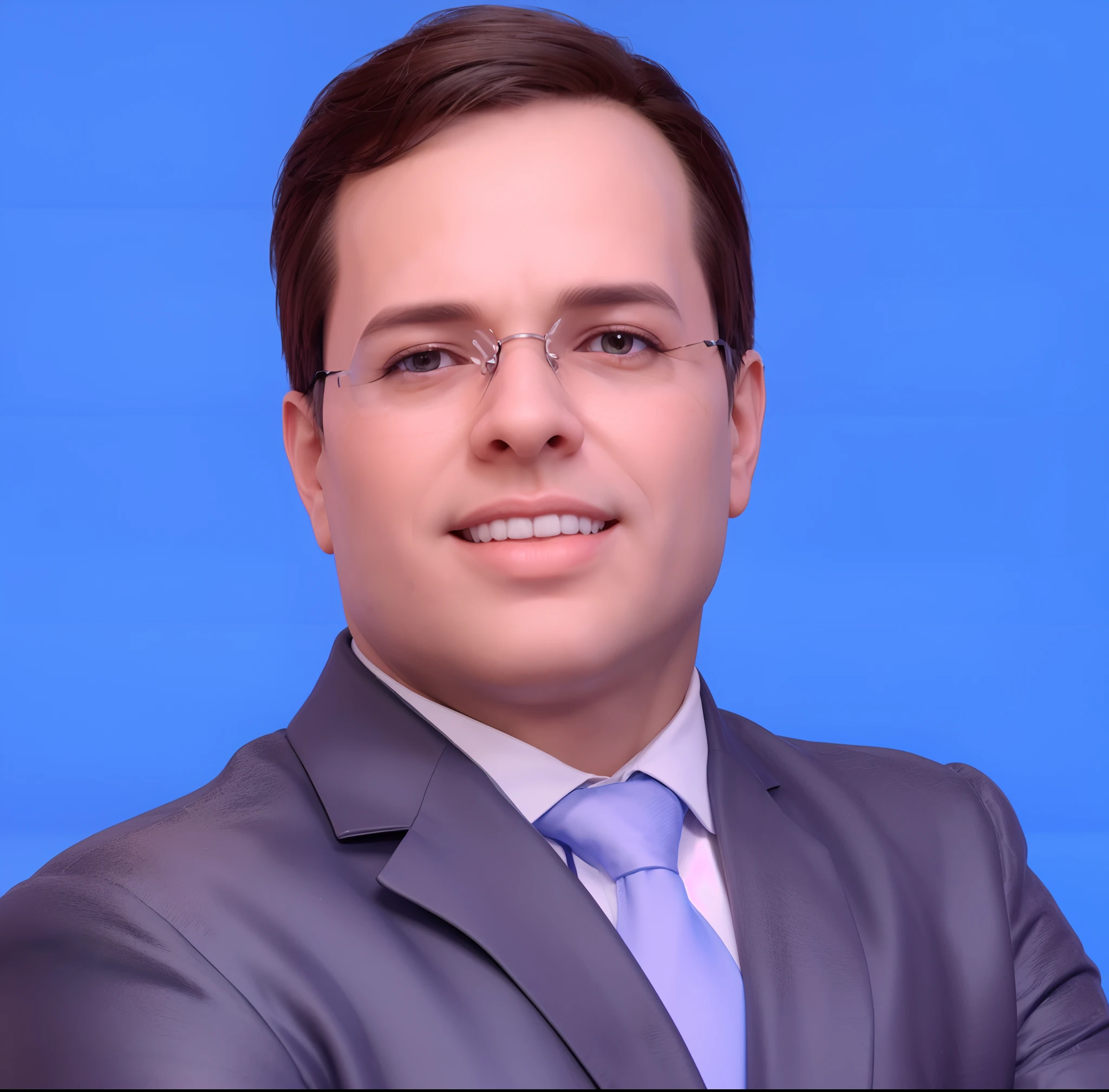 Cartoon character of a man wearing black glasses and a blue shirt, um personagem animado, Caractere estilizado, animation style rendering, 3D estilizado, Arnold Maya render, 3 d render stylized, toon render keyshot, Personagem 3D, Personagem 3D, 3d rendering stylized, 3 d character render, personagem de desenho animado, Personagem de close up, Pose de personagem, (Estilo Pixar) (master part:1.2) (Bokeh) (best quality) (pele detalhada) (textura detalhada) (8k) (argila) (Cinematic lighting) (foco nítido，Senta e vaza a parte superior do corpo