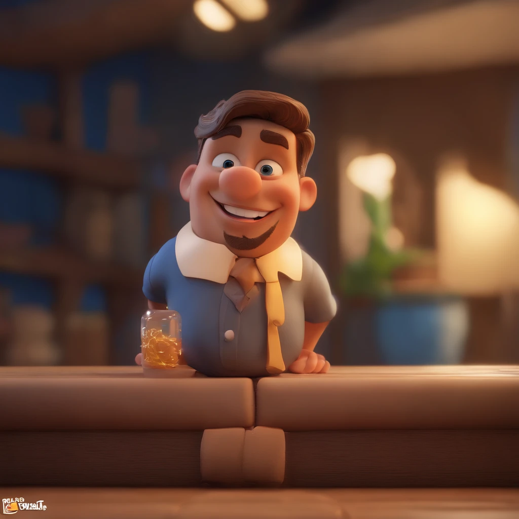 personagem dos desenhos animados de um homem em uma camisa azul, animation character, Caractere estilizado, animation style rendering, 3D estilizado, Arnold Maya render, 3 d render stylized, toon render keyshot, Personagem 3D, Personagem 3D, 3d rendering stylized, 3 d character render, personagem de desenho animado, Personagem de close up, Pose de personagem, (Estilo Pixar) (master part:1.2) (Bokeh) (melhor qualidade) (pele detalhada) (textura detalhada) (8k) (argila) (Cinematic lighting) (foco nítido