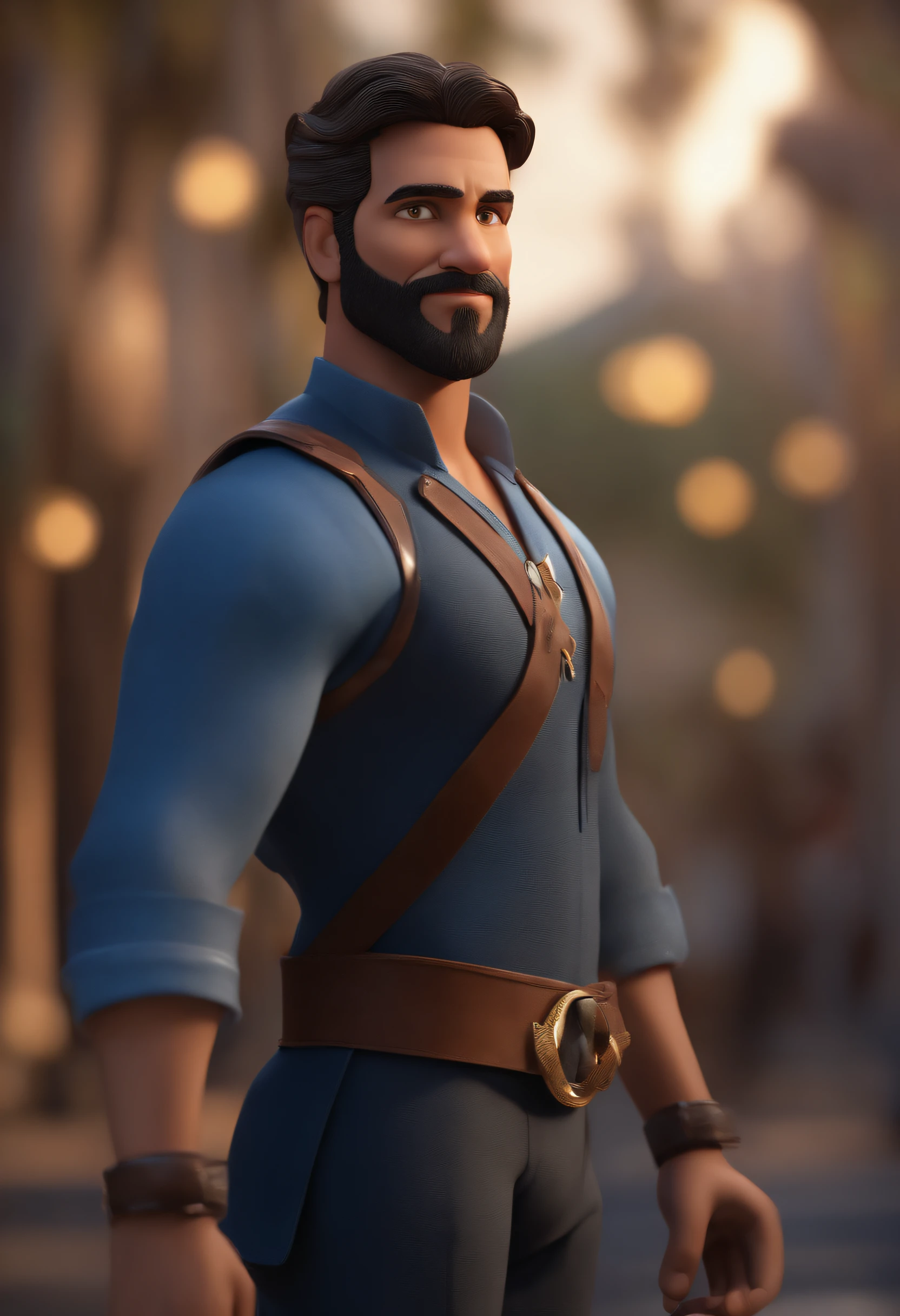 Personagem dos desenhos animados de um homem, cabelo adulado preto e uma camisa branca, animation character, Caractere estilizado, animation style rendering, 3D estilizado, Arnold Maya render, 3 d render stylized, toon render keyshot, Personagem 3D, Personagem 3D, 3d rendering stylized, 3 d character render, personagem de desenho animado, Personagem de close up, Pose de personagem, (Estilo Pixar) (master part:1.2) (Bokeh) (best quality) (pele detalhada) (textura detalhada) (8k) (argila) (Cinematic lighting) (foco nítido