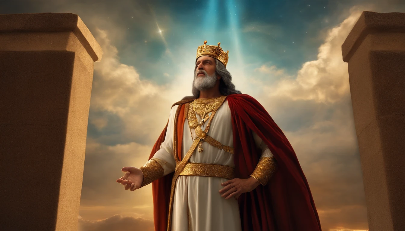 Image of King Solomon Ja Old looking up at the sky as if speaking to God
