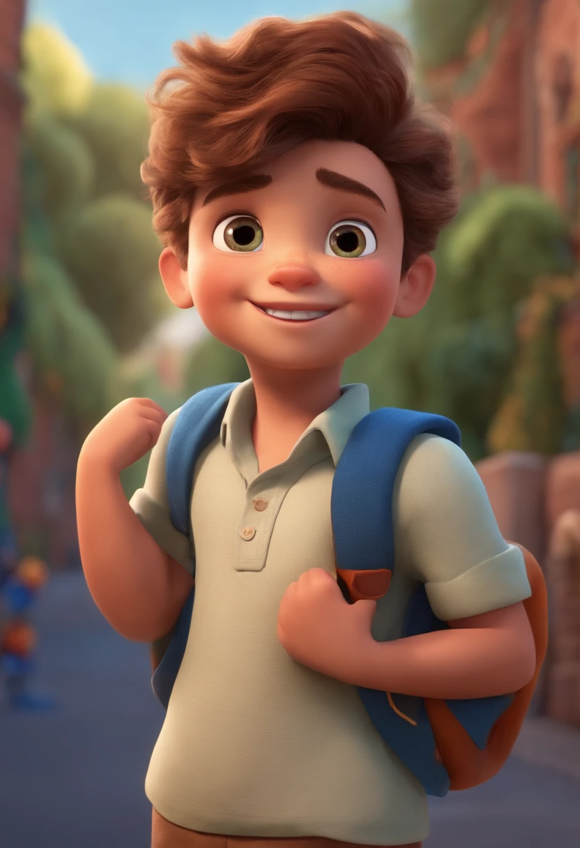 Alexander is a smiling -yeld hu boy, com seu fiel amigo