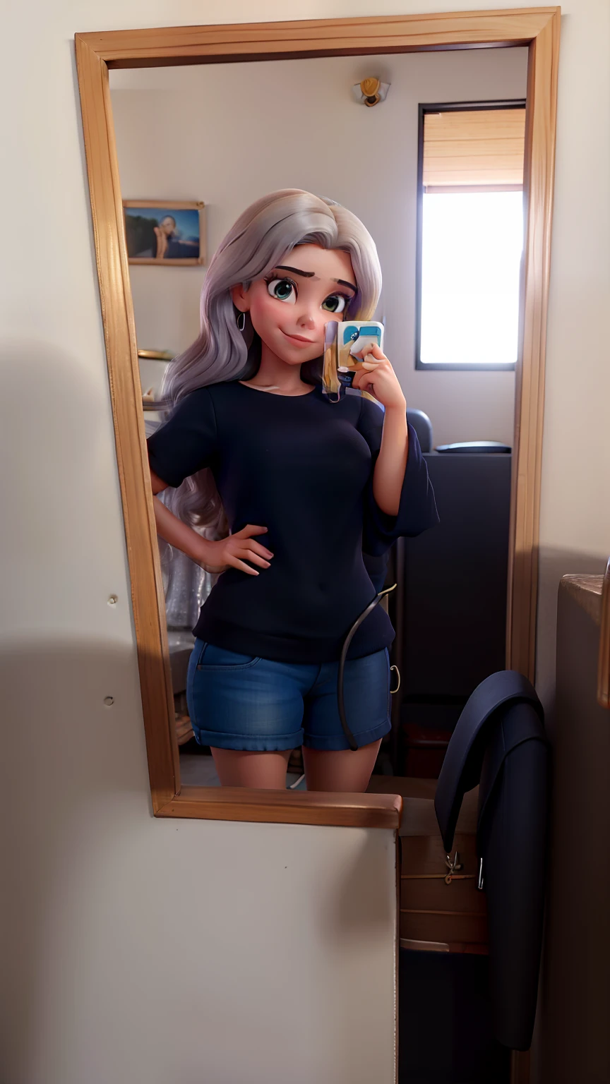 Mulher de 26 anos de idade . Foto no espelho