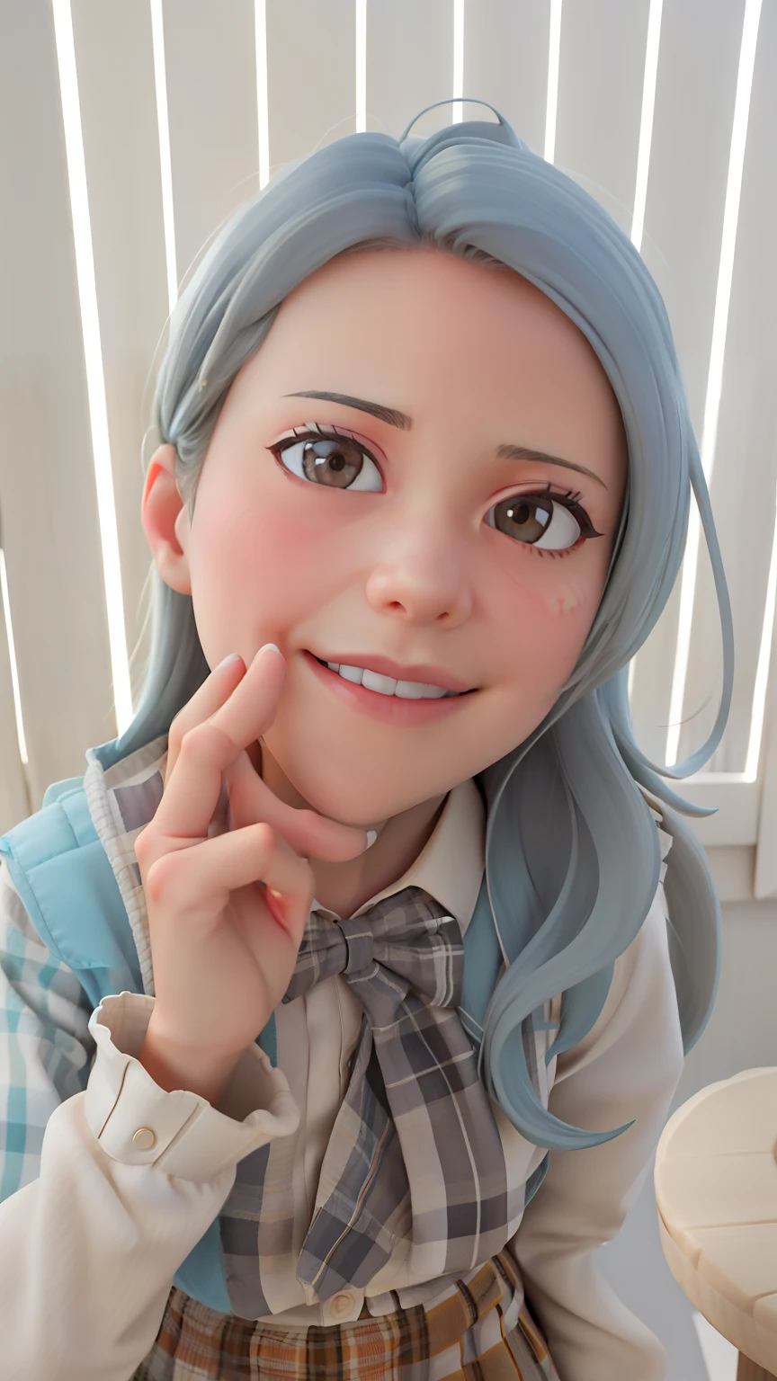 masterpiece, high quality best quality,1girl, bangs, beach, blue_sky, blush, bow, breasts, checkered, checkered_shirt, checkered_skirt, cloud, cloudy_sky, collarbone, day, envelope, giving, grass, hair_bow, heart, holding, holding_letter, horizon, incoming_gift, kazami_yuuka, leaning_forward, lens_flare, letter, light_rays, long_hair, looking_at_viewer, love_letter, mountain, mountainous_horizon, ocean, outdoors, plaid, plaid_background, plaid_bikini, plaid_bow, plaid_bowtie, plaid_bra, plaid_dress, plaid_headwear, plaid_jacket, plaid_legwear, plaid_necktie, plaid_neckwear, plaid_panties, plaid_pants, plaid_ribbon, plaid_scarf, plaid_shirt, plaid_skirt, plaid_vest, pov, shirt, skirt, sky, smile, solo, sun, sunbeam, sunlight, tree, unmoving_pattern