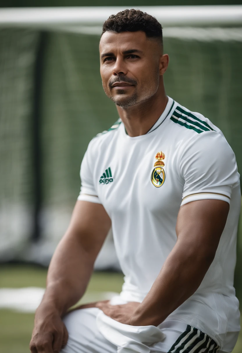 um close up de um homem com uniforme de futebol posando para uma foto, David Uzochukwu, 3 6 anos, 3 2 anos, Ronaldo Nazario Fenomeno, 38 anos, 3 5 anos, 35 anos, Mohamed Reda, Godwin Akpan, Ronaldo Nazario, Mohamed Chahin, cerca de 3 5 anos
