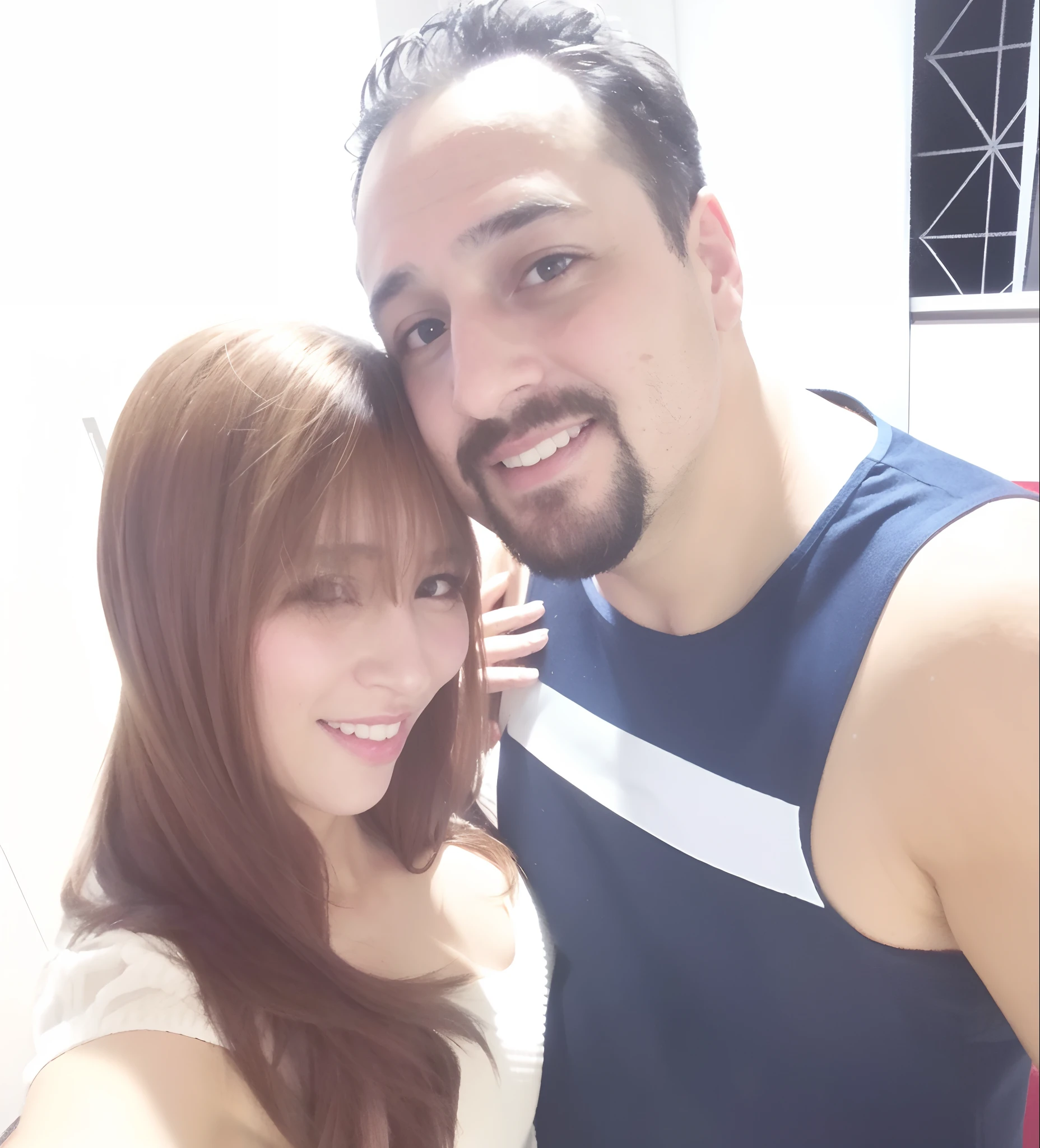 there is a man and woman posing for a picture together, Directed by: Nandor Soldier, Fotografia Selfie 8k, Sakimichan e Frank Franzzeta, par, imagem de perfil, com barba leonidas, imagem vazada, Lovely couple, In Sao Paulo, com ela longa, Feliz!!!, Casal feliz, Selfie!!!!!, Selfie apaixonada, Sandra