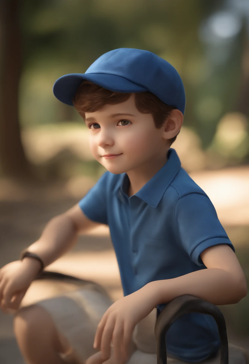 (a happy cute boy,short hair,dark blue cap),wearing a blue shirt,white background,barnet,Pixar style,3D,cartoon,detailed face,asymmetrical,(best quality,4k,8k,highres,masterpiece:1.2),ultra-detailed,(realistic,photorealistic,photo-realistic:1.37),(HDR,UHD,studio lighting,ultra-fine painting,sharp focus,physically-based rendering,extreme detail description,professional,vivid colors,bokeh),portraits,landscape,horror,anime,sci-fi,photography,concept artists,blue tint lighting