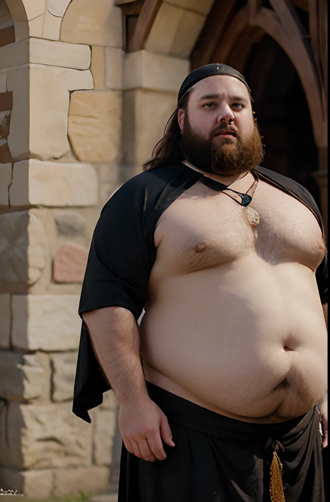 cartoon character, fatness, mtu, Have a beard, Big belly , Medieval fantasy age