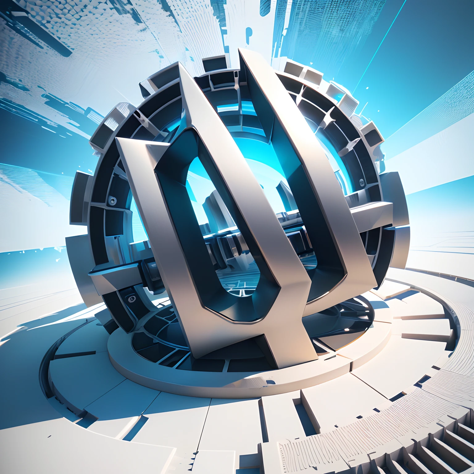 Logotipo de empresa de rastreamento veicular estilo 3d futurista