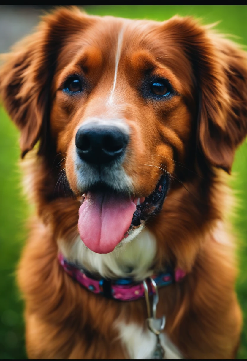 cachorro feliz e sorrindo