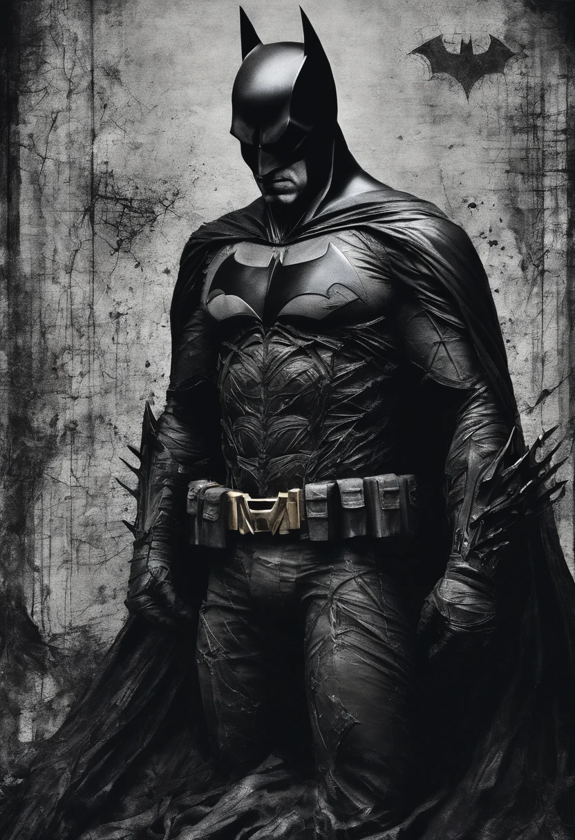 Batman full body in fighting stance