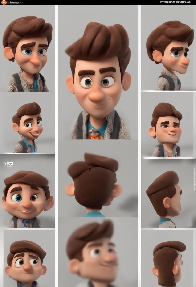 personagem dos desenhos animados de um homem com uma camisa xadrez, animation character, Caractere estilizado, animation style rendering, 3D estilizado, Arnold Maya render, 3 d render stylized, toon render keyshot, Personagem 3D, Personagem 3D, 3d rendering stylized, 3 d character render, personagem de desenho animado, Personagem de close up, Pose de personagem,  (Estilo Pixar) (master part:1.2) (Bokeh) (best quality) (pele detalhada) (textura detalhada) (8k) (argila) (Cinematic lighting) (foco nítido