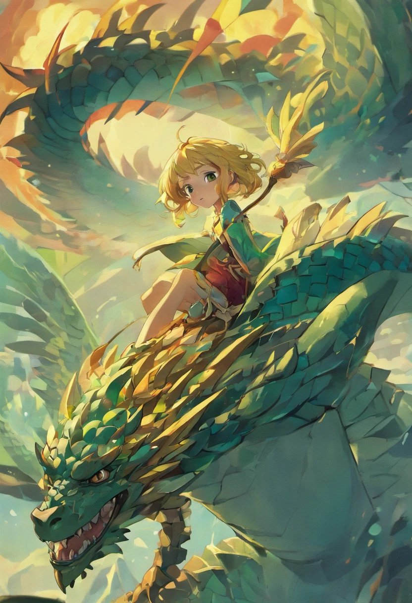 retrato da mulher, on top of a Dragon ::style cartoon, (((Front view))), Estilo Disney Pixar, Filme 3D, altamente detalhado, vivid colors (((corpo inteiro))) ::n_style realista, anime