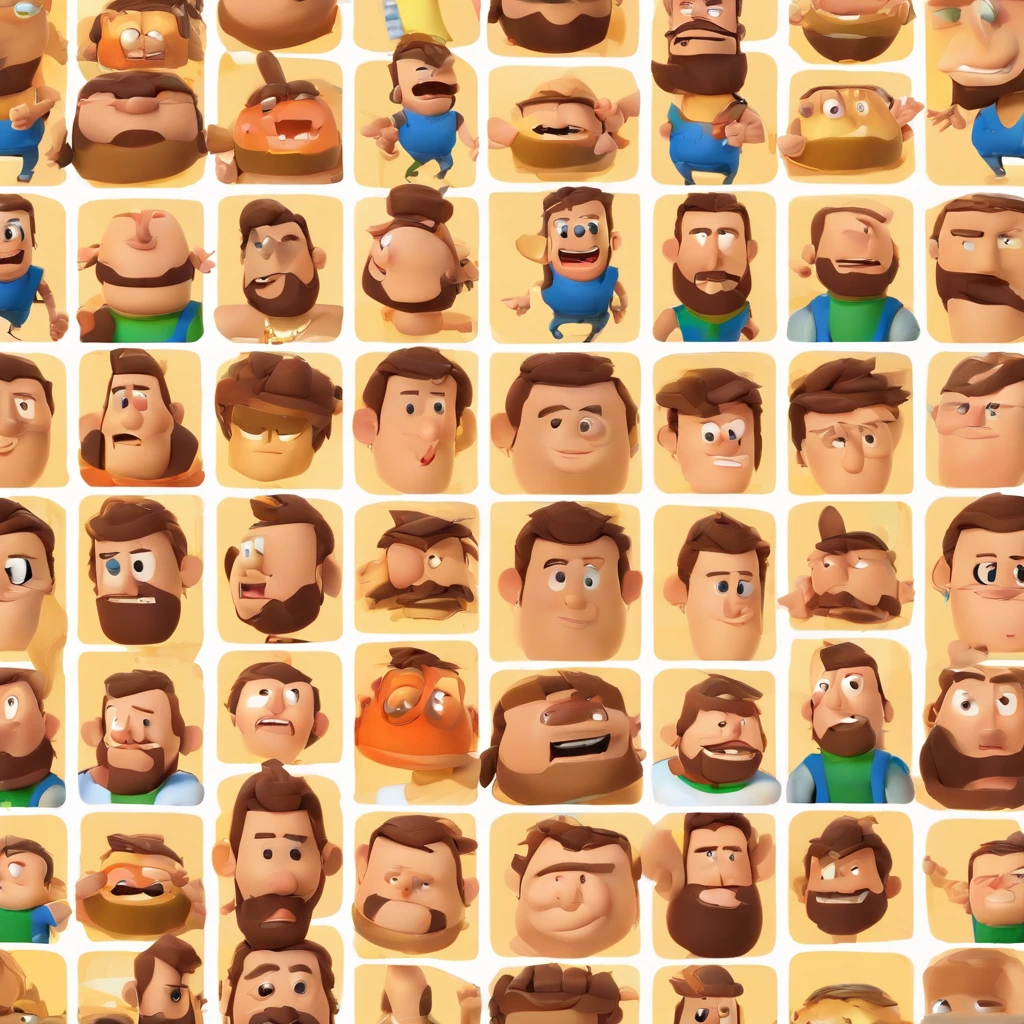 Criar um personagem no estilo Pixar. Trata-se de um homem de 45 anos, com barba, Branco, com cabelos castanhos curtos e um quiff, e olhos castanhos. Ele deve estar na frente de um computador, Work as a Mechanic