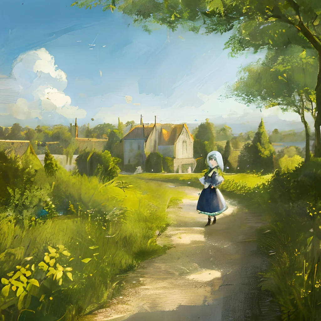 Grand paysage mer- ciré jaune capuche - pissenlit