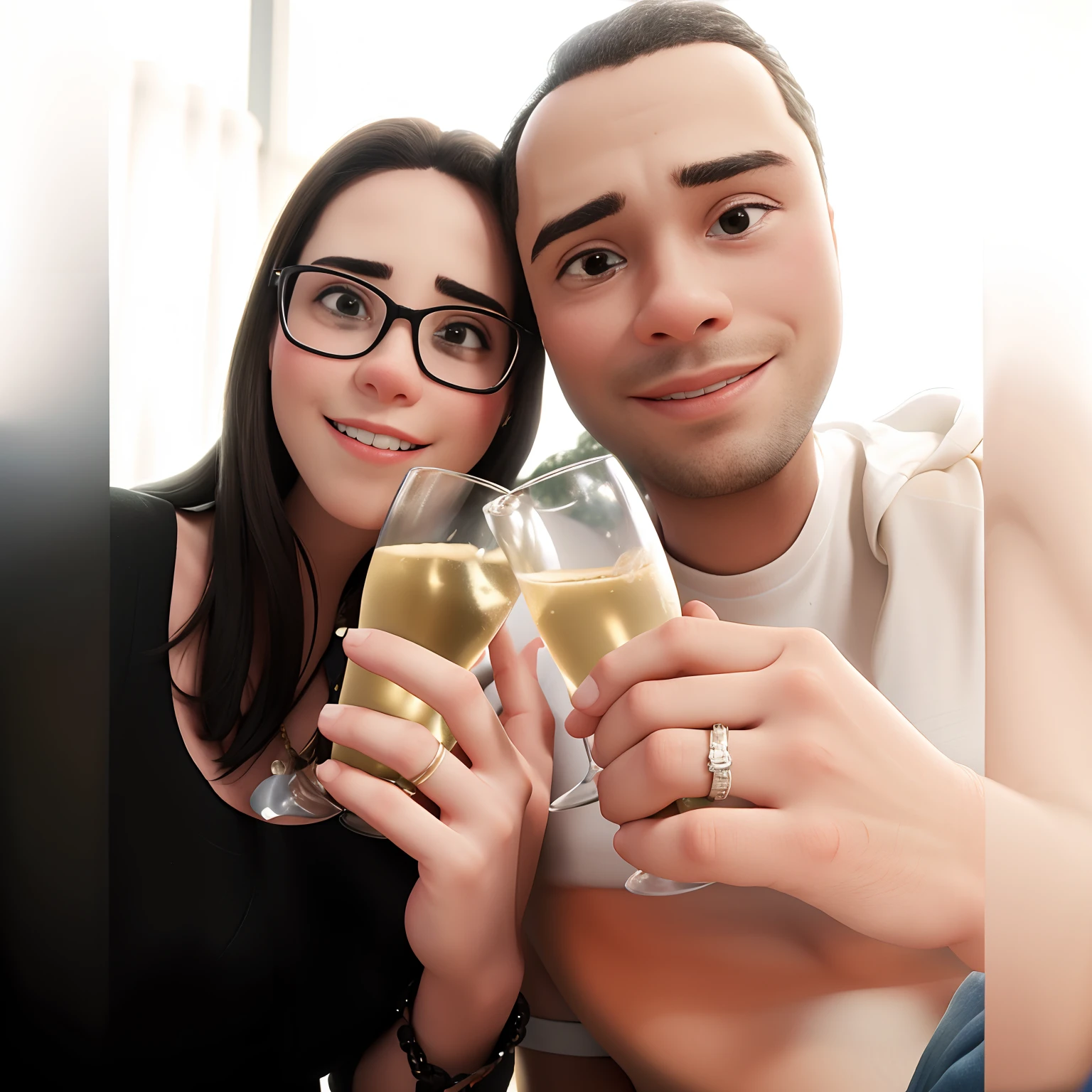 Casal brindando, imagem melhor, qualidade melhorb