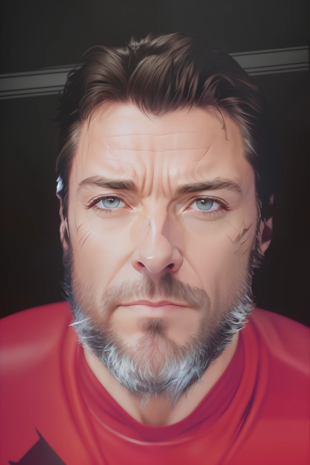 Hugh Jackman as wolverine, vhs effect, (poster:1.6), poster on wall, nostalgia, movie poster, portrait, close up
(skin texture), intricately detailed, fine details, hyperdetailed, raytracing, subsurface scattering, diffused soft lighting, shallow depth of field, by (Oliver Wetter)