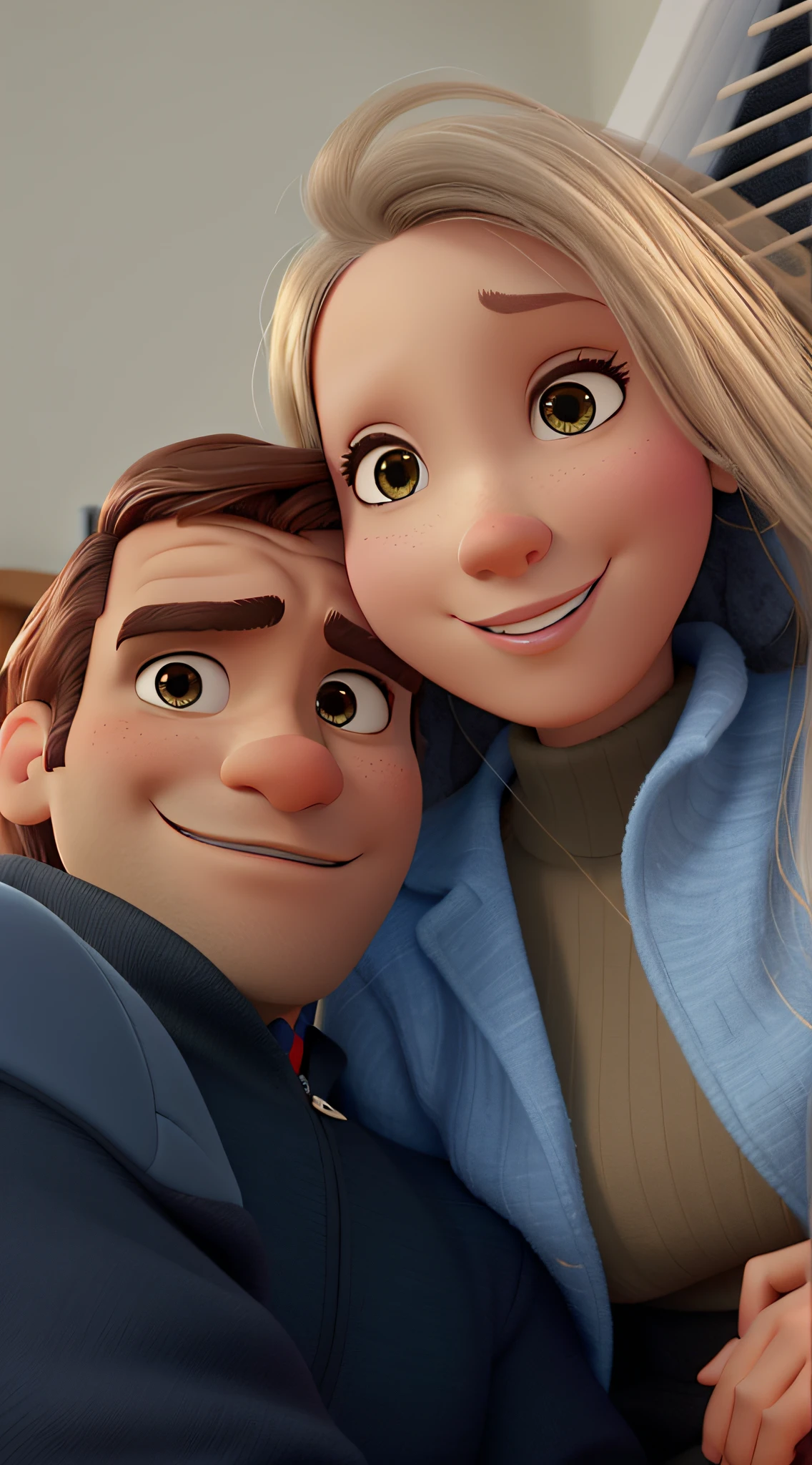 Casal estilo pixar, alta qualidade, melhor qualidade